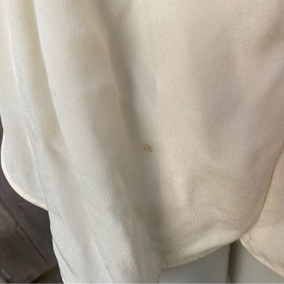 French Connection silk blouse in cream color size 6 - Picture 6 of 8